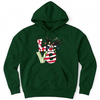 Love Christmas Cute Reindeer Hoodie