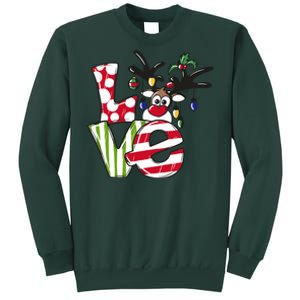 Love Christmas Cute Reindeer Sweatshirt