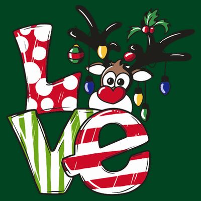 Love Christmas Cute Reindeer T-Shirt