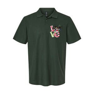 Love Christmas Cute Reindeer Softstyle Adult Sport Polo