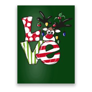 Love Christmas Cute Reindeer Poster