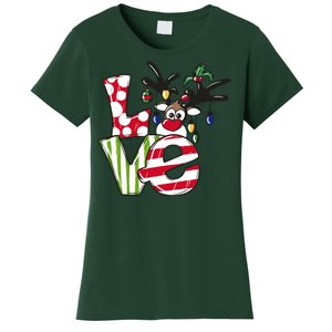 Love Christmas Cute Reindeer Women's T-Shirt