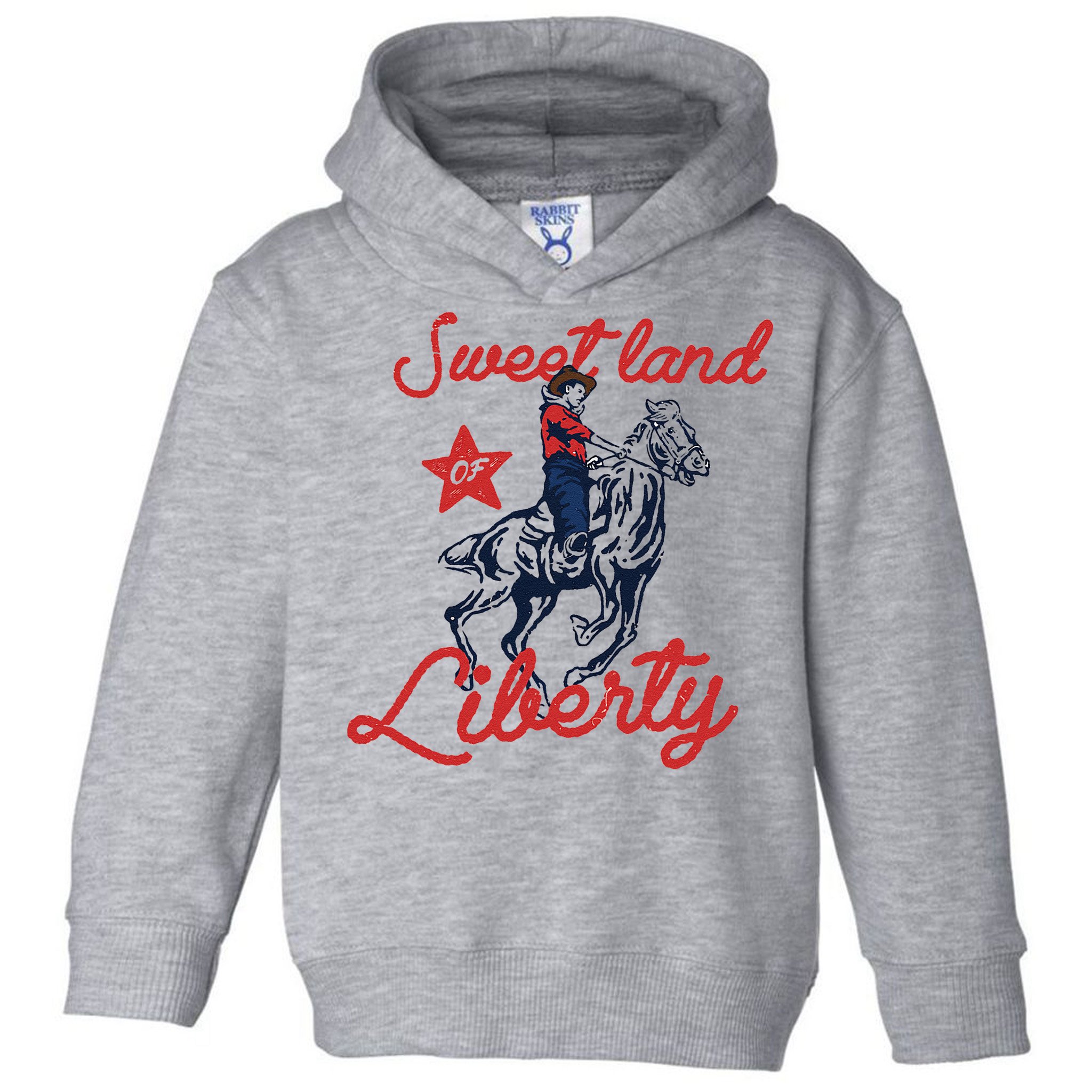 Liberty City Cowboy 4th Of July Sweet Land Liberty Cowboy Toddler Hoodie