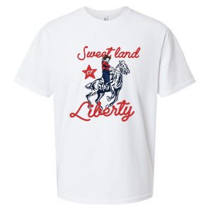 Liberty City Cowboy 4th Of July Sweet Land Liberty Cowboy Sueded Cloud Jersey T-Shirt