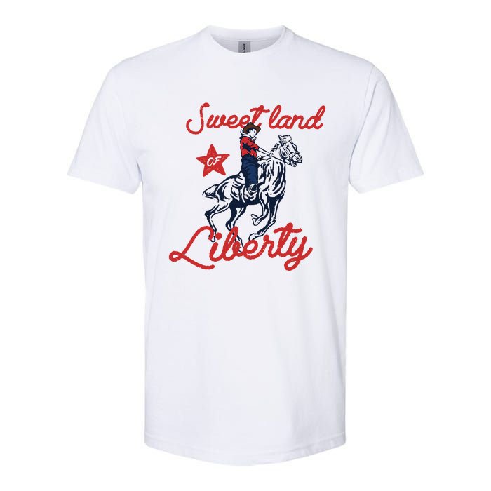 Liberty City Cowboy 4th Of July Sweet Land Liberty Cowboy Softstyle CVC T-Shirt