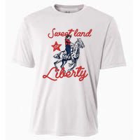 Liberty City Cowboy 4th Of July Sweet Land Liberty Cowboy Cooling Performance Crew T-Shirt