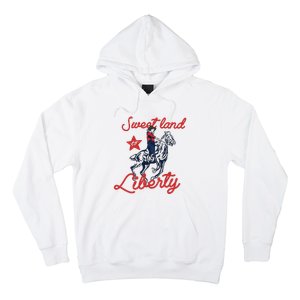 Liberty City Cowboy 4th Of July Sweet Land Liberty Cowboy Hoodie