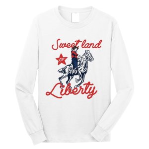 Liberty City Cowboy 4th Of July Sweet Land Liberty Cowboy Long Sleeve Shirt