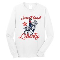 Liberty City Cowboy 4th Of July Sweet Land Liberty Cowboy Long Sleeve Shirt