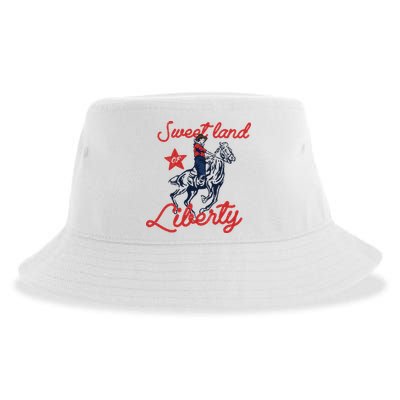 Liberty City Cowboy 4th Of July Sweet Land Liberty Cowboy Sustainable Bucket Hat