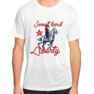 Liberty City Cowboy 4th Of July Sweet Land Liberty Cowboy Adult ChromaSoft Performance T-Shirt