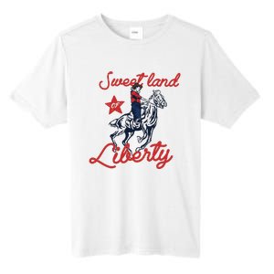 Liberty City Cowboy 4th Of July Sweet Land Liberty Cowboy Tall Fusion ChromaSoft Performance T-Shirt