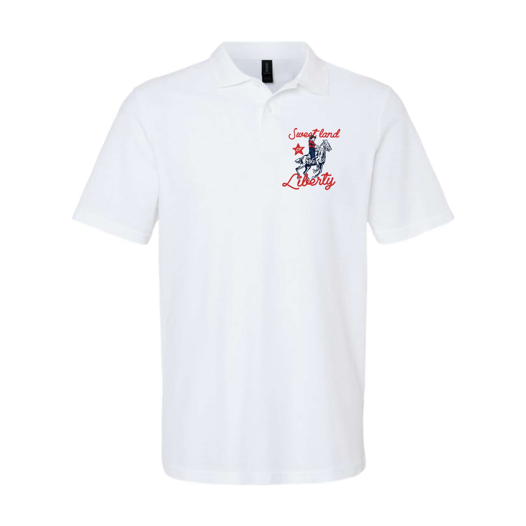 Liberty City Cowboy 4th Of July Sweet Land Liberty Cowboy Polo
