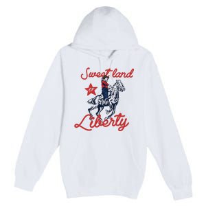 Liberty City Cowboy 4th Of July Sweet Land Liberty Cowboy Premium Pullover Hoodie