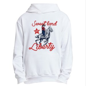 Liberty City Cowboy 4th Of July Sweet Land Liberty Cowboy Urban Pullover Hoodie