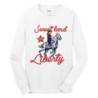 Liberty City Cowboy 4th Of July Sweet Land Liberty Cowboy Tall Long Sleeve T-Shirt