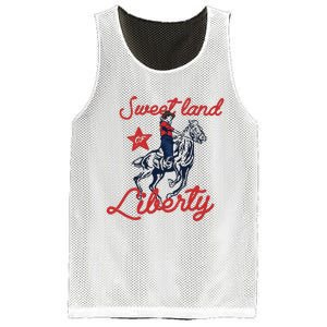 Liberty City Cowboy 4th Of July Sweet Land Liberty Cowboy Mesh Reversible Basketball Jersey Tank