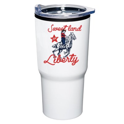 Liberty City Cowboy 4th Of July Sweet Land Liberty Cowboy Tumbler