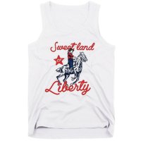 Liberty City Cowboy 4th Of July Sweet Land Liberty Cowboy Tank Top