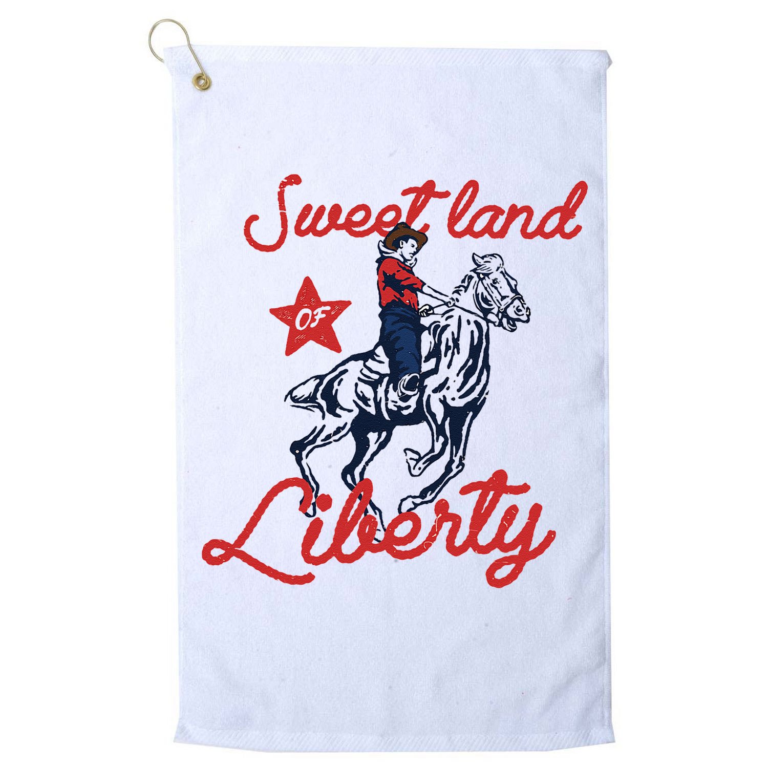 Liberty City Cowboy 4th Of July Sweet Land Liberty Cowboy Golf Towel