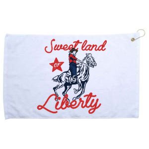 Liberty City Cowboy 4th Of July Sweet Land Liberty Cowboy Grommeted Golf Towel