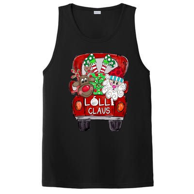 Lolli Claus Christmas Reindeer And Santa Claus Cute Gift PosiCharge Competitor Tank