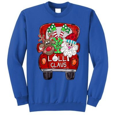 Lolli Claus Christmas Reindeer And Santa Claus Cute Gift Sweatshirt