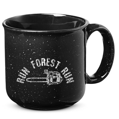 Lumberjack Chainsaw Chop Wood Gift 15oz Campfire Ceramic Mug