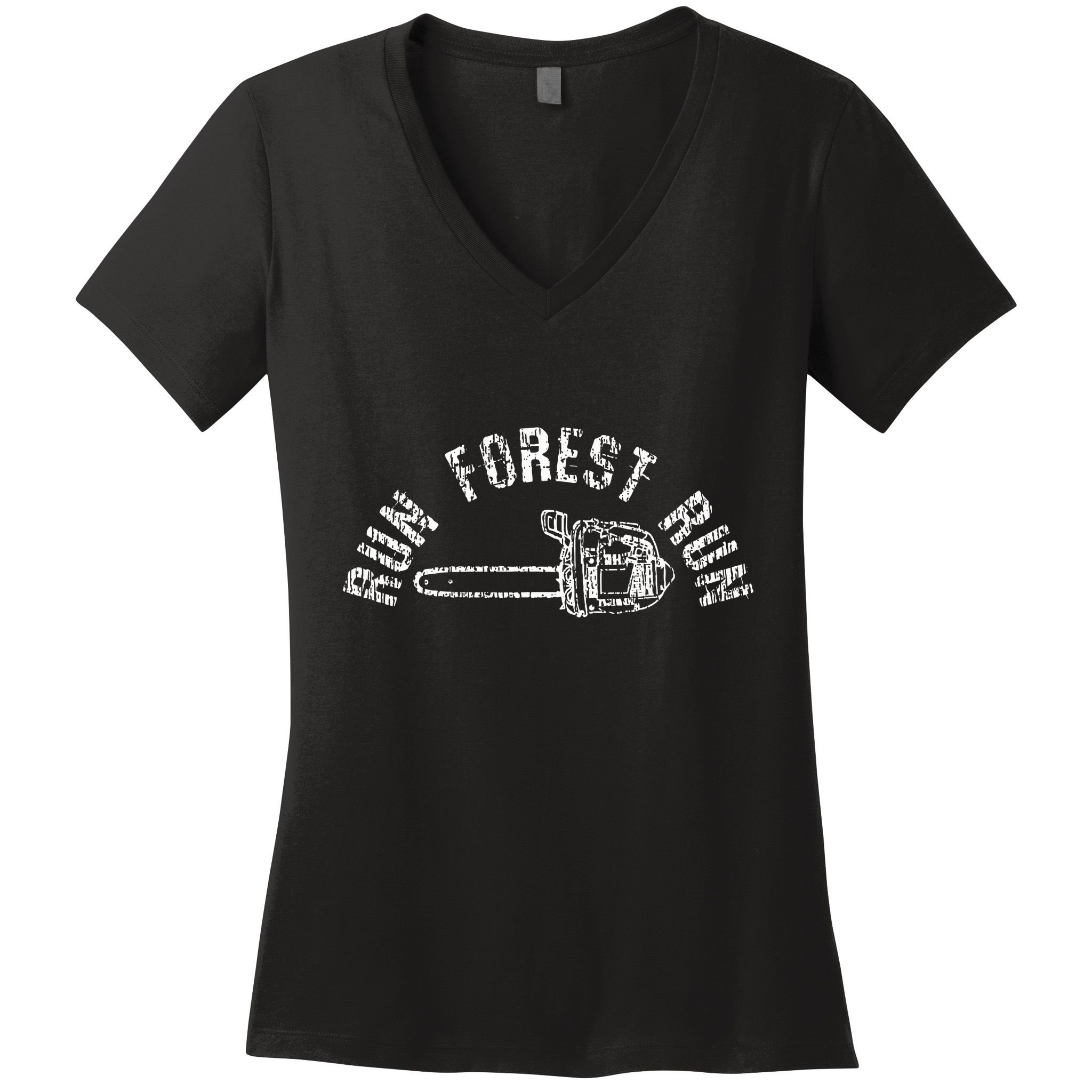 Lumberjack Chainsaw Chop Wood Gift Women's V-Neck T-Shirt