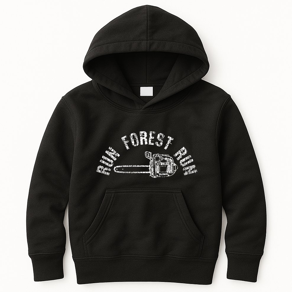 Lumberjack Chainsaw Chop Wood Gift Kids Hoodie