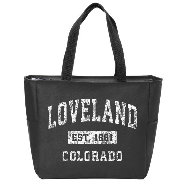 Loveland Colorado Co Vintage Established Zip Tote Bag