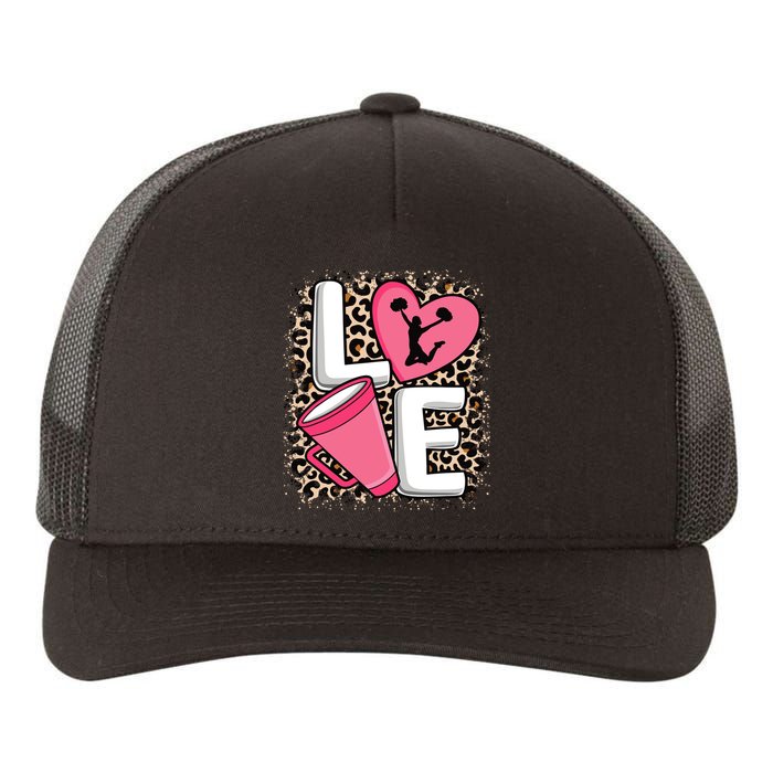 Love Cheer Cheerleader Cheerleading Outfit Yupoong Adult 5-Panel Trucker Hat