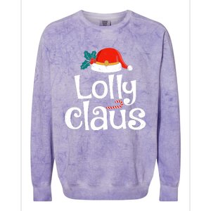 Lolly Claus Christmas Santa Claus Xmas Family Pajamas Wo Colorblast Crewneck Sweatshirt