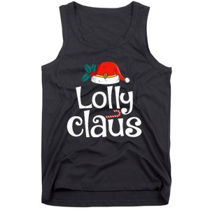 Lolly Claus Christmas Santa Claus Xmas Family Pajamas Tank Top