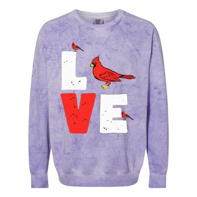 Love Cardinal Cardinal Lover Colorblast Crewneck Sweatshirt