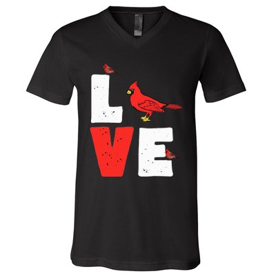 Love Cardinal Cardinal Lover V-Neck T-Shirt