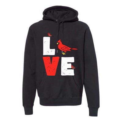 Love Cardinal Cardinal Lover Premium Hoodie