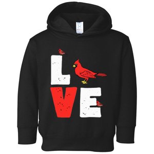 Love Cardinal Cardinal Lover Toddler Hoodie