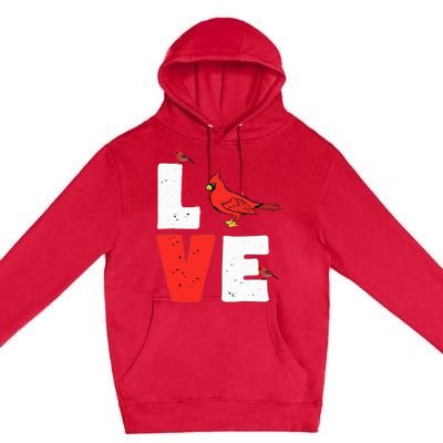 Love Cardinal Cardinal Lover Premium Pullover Hoodie