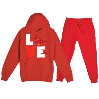 Love Cardinal Cardinal Lover Premium Hooded Sweatsuit Set