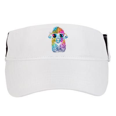 Lama Colorful Cool Alpaca Alpacalover Adult Drive Performance Visor