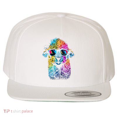 Lama Colorful Cool Alpaca Alpacalover Wool Snapback Cap