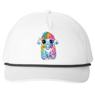 Lama Colorful Cool Alpaca Alpacalover Snapback Five-Panel Rope Hat