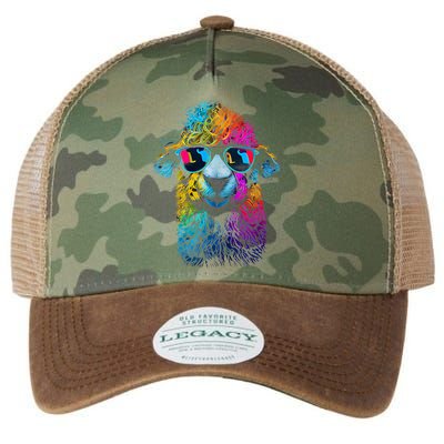 Lama Colorful Cool Alpaca Alpacalover Legacy Tie Dye Trucker Hat
