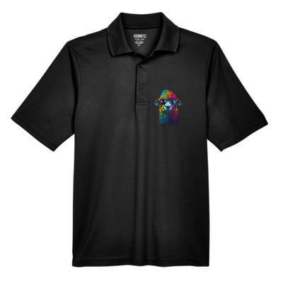 Lama Colorful Cool Alpaca Alpacalover Men's Origin Performance Pique Polo