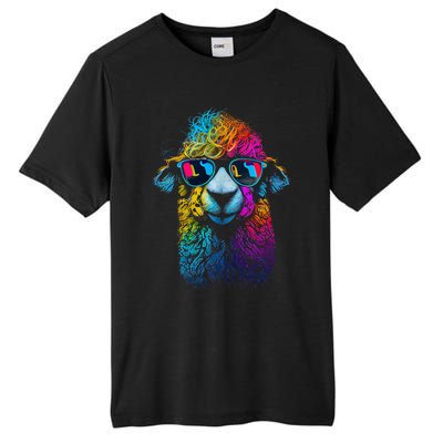 Lama Colorful Cool Alpaca Alpacalover Tall Fusion ChromaSoft Performance T-Shirt