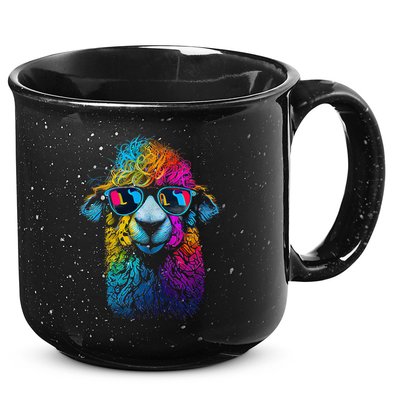 Lama Colorful Cool Alpaca Alpacalover 15oz Campfire Ceramic Mug