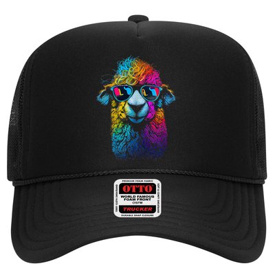 Lama Colorful Cool Alpaca Alpacalover Trucker Hat