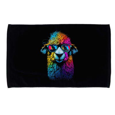 Lama Colorful Cool Alpaca Alpacalover Microfiber Hand Towel