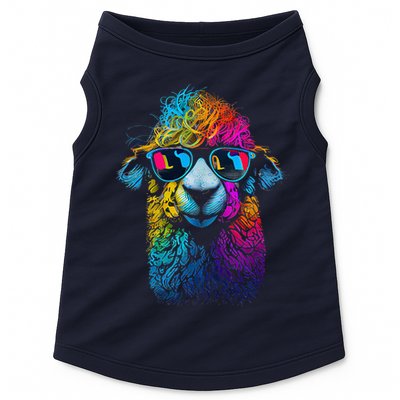 Lama Colorful Cool Alpaca Alpacalover Doggie Tank